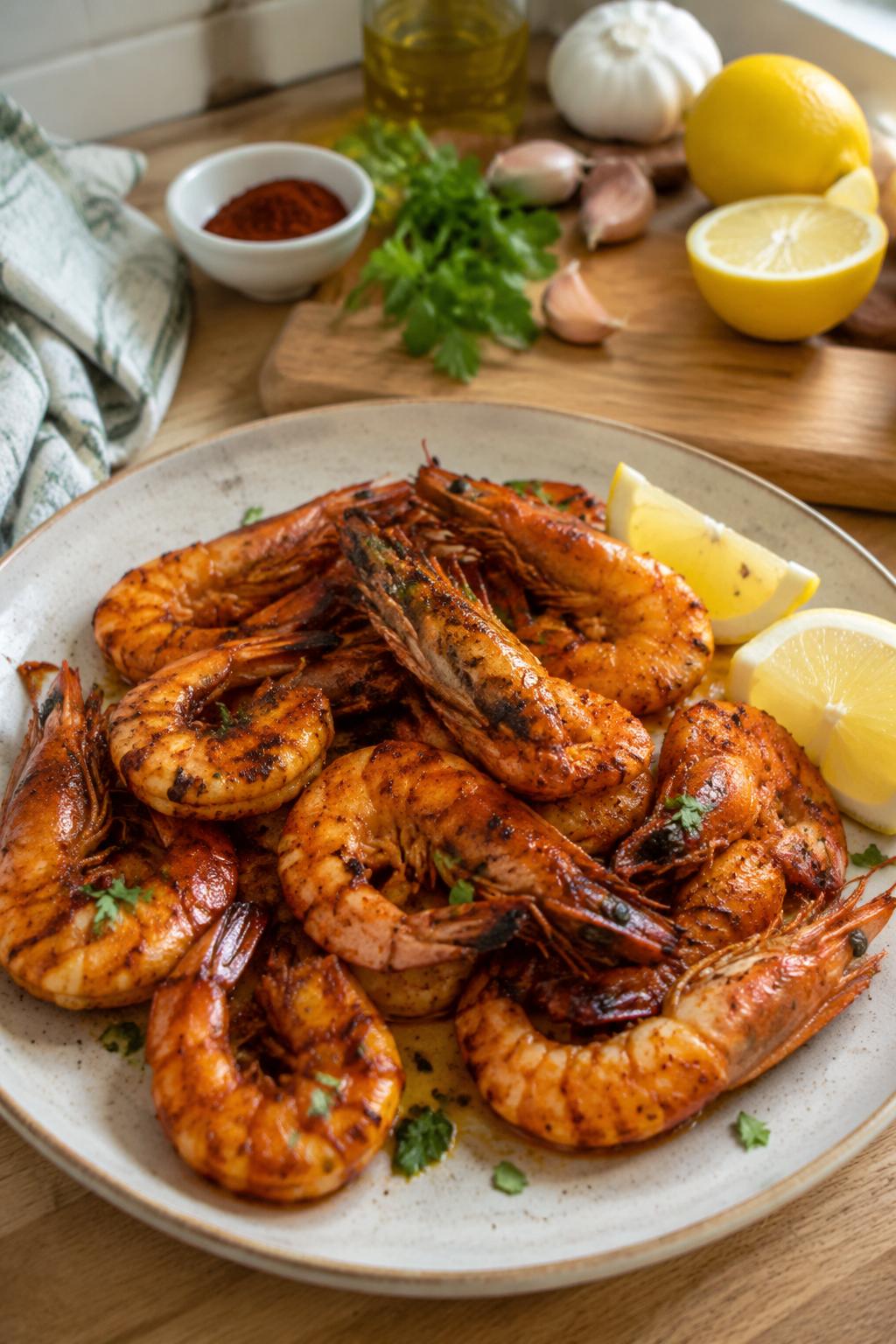 Gambas grillées au paprika - Facile fait maison