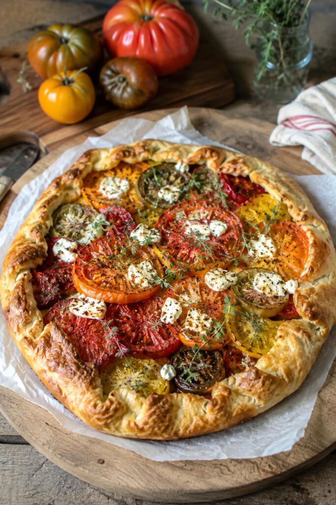 Tarte rustique aux tomates anciennes - Facile fait maison
