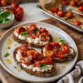 Tartines ricotta tomates rôties - Facile fait maison