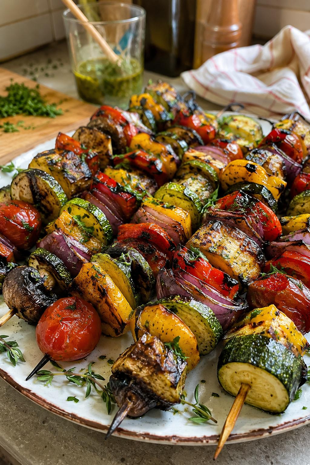 Brochettes de légumes grillés - Facile fait maison