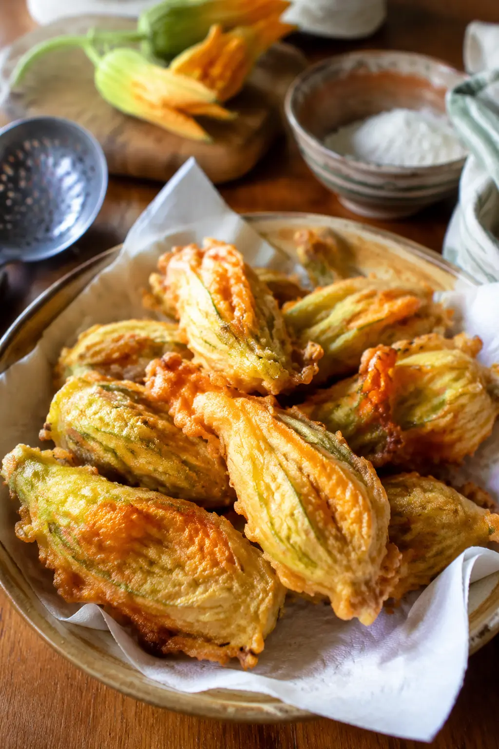 Beignets de fleurs de courgette croustillants - Facile fait maison