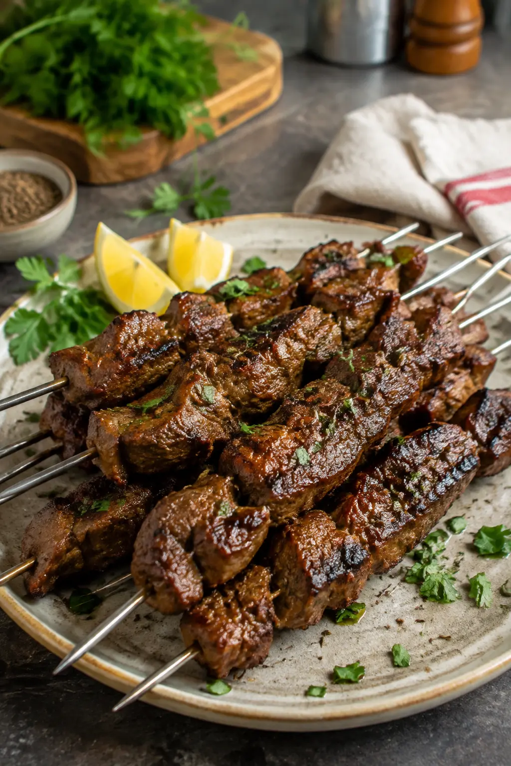 Brochettes d'agneau mariné au cumin - Facile fait maison