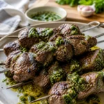 Brochettes de boeuf sauce chimichurri - Facile fait maison
