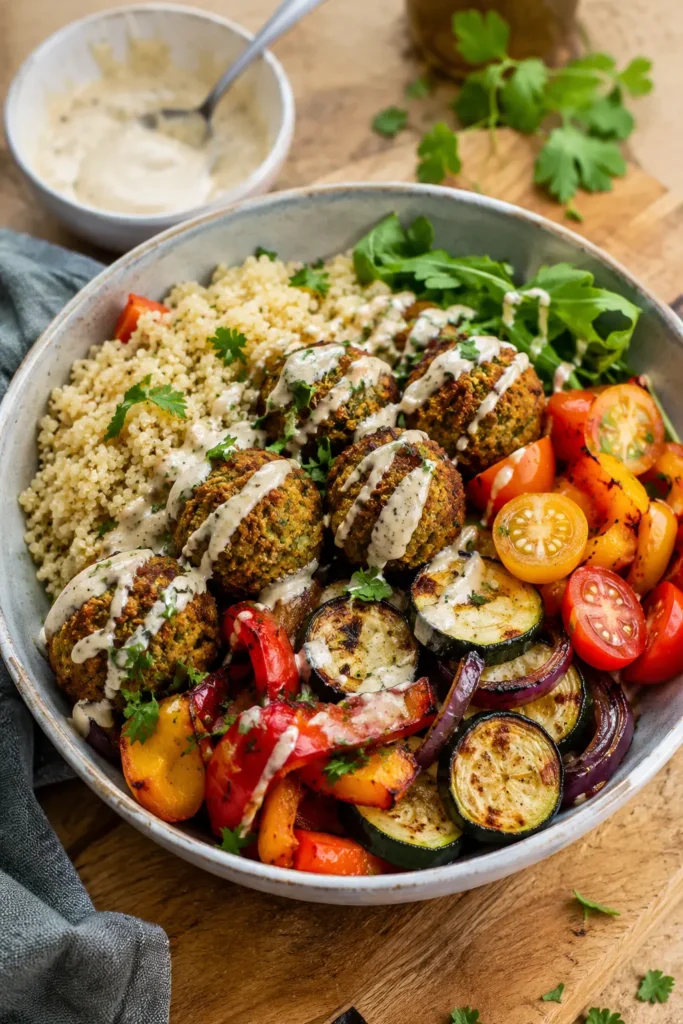Buddha bowl falafels et légumes d'été - Facile fait maison