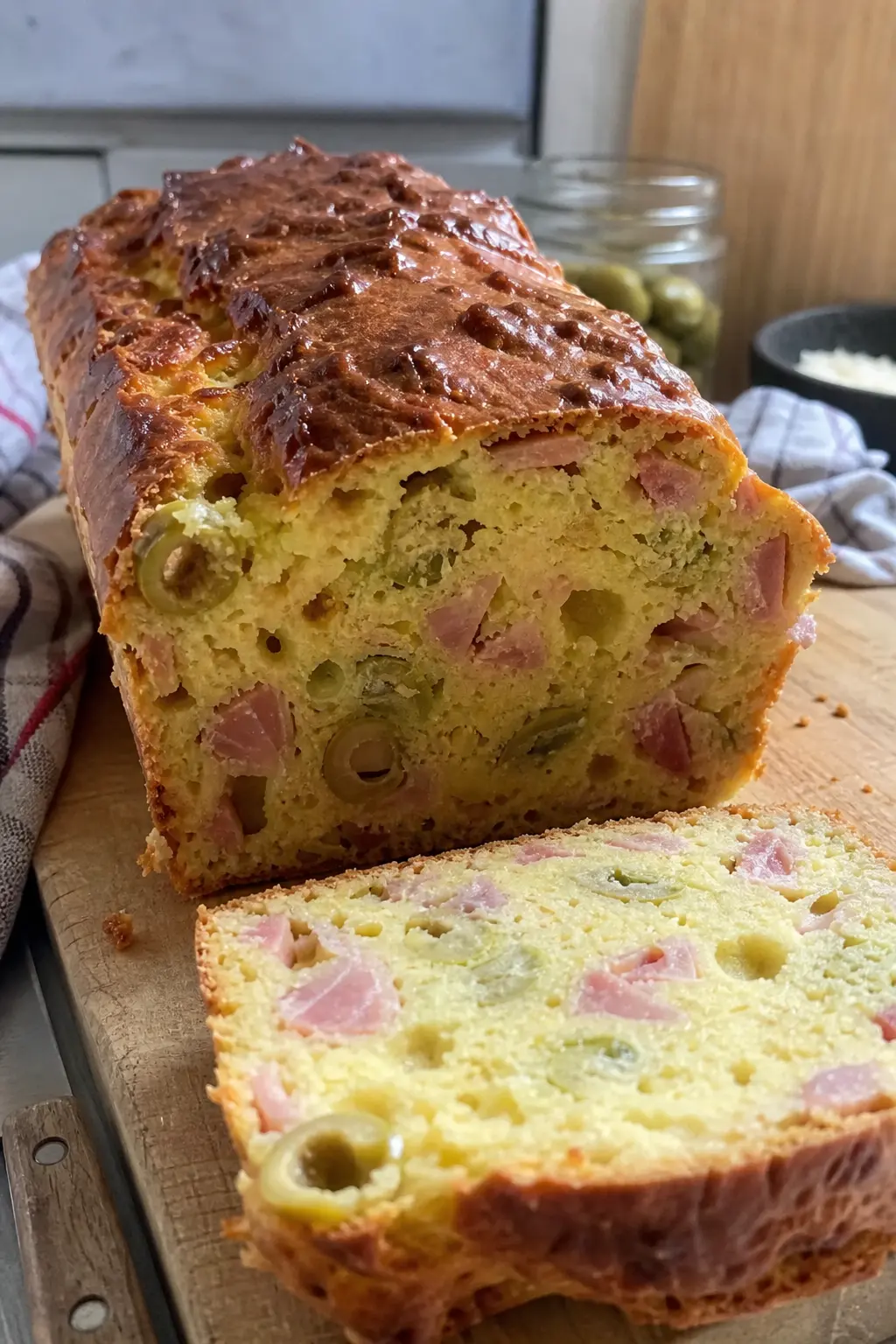 Cake salé jambon et olives - Facile fait maison