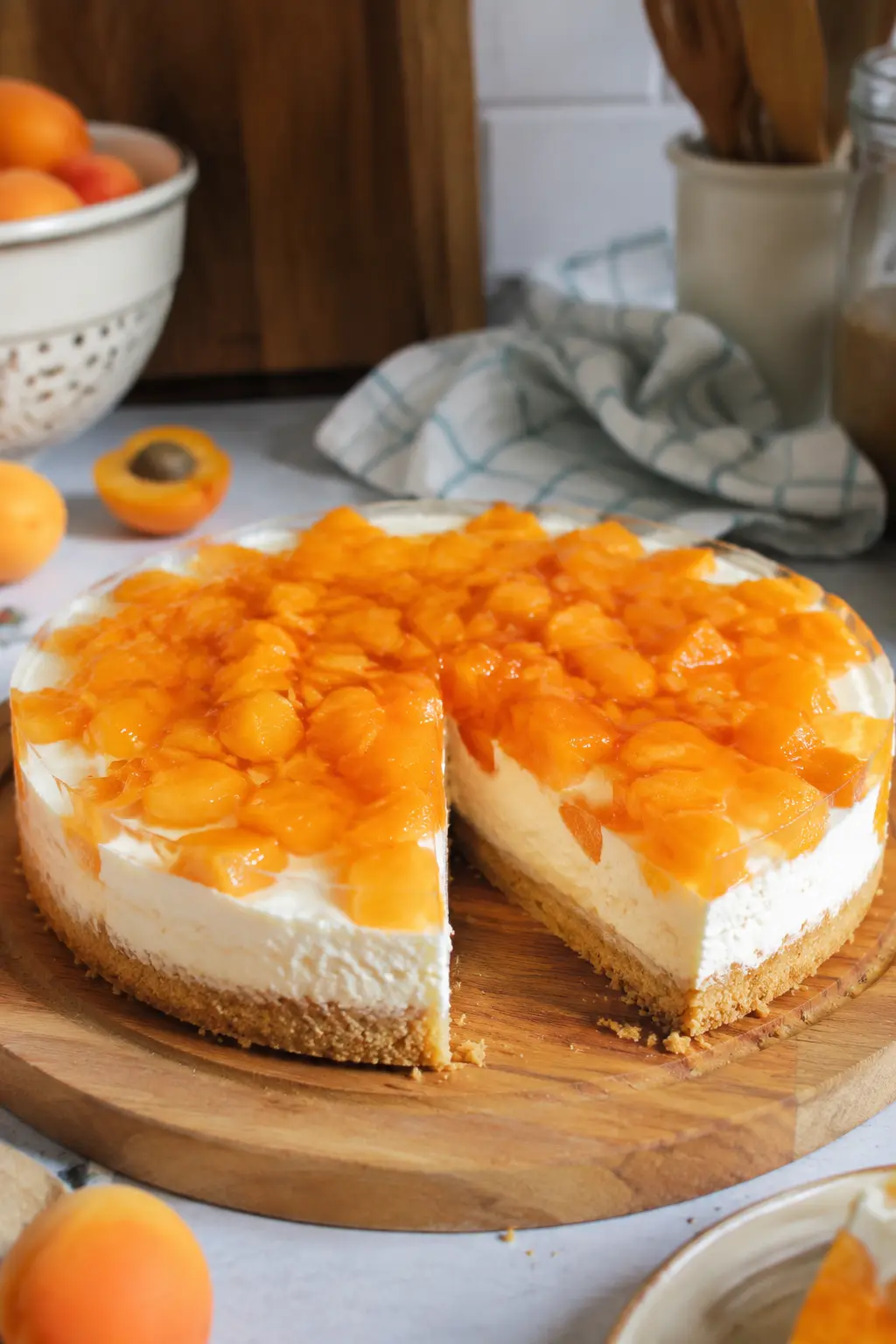 Cheesecake aux abricots sans cuisson - Facile fait maison