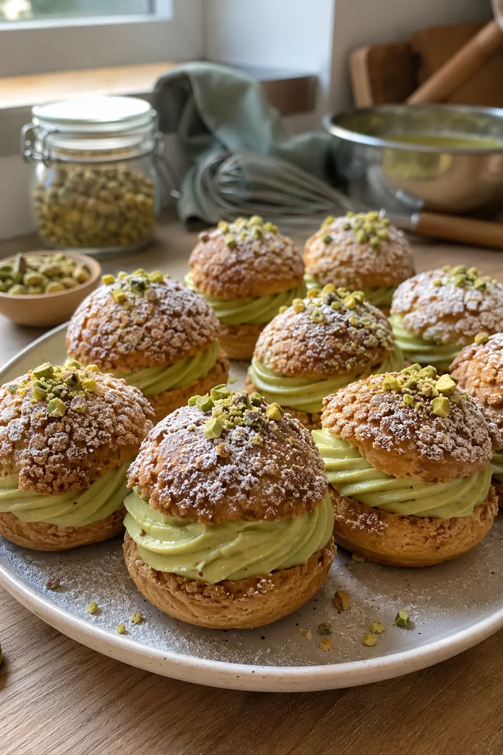 Choux à la crème pistache - Facile fait maison