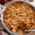 Crumble aux pêches et amandes - Facile fait maison