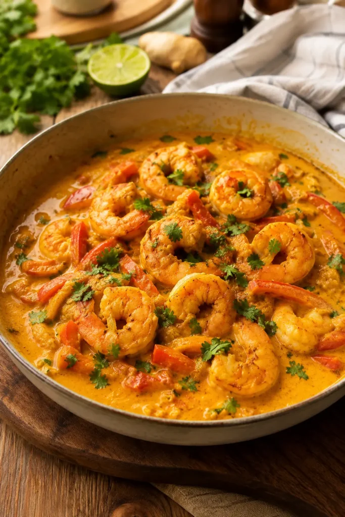 Curry de crevettes au lait de coco - Facile fait maison