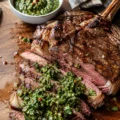 Côte de bœuf grillée sauce chimichurri - Facile fait maison