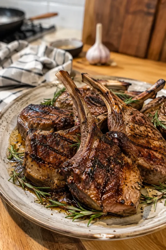 Côtelettes d'agneau grillées au romarin - Facile fait maison