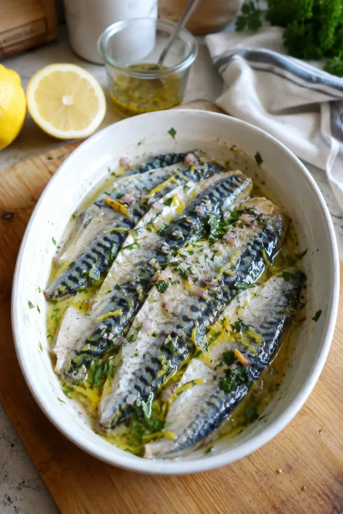 Filets de maquereaux marinés au citron - Facile fait maison