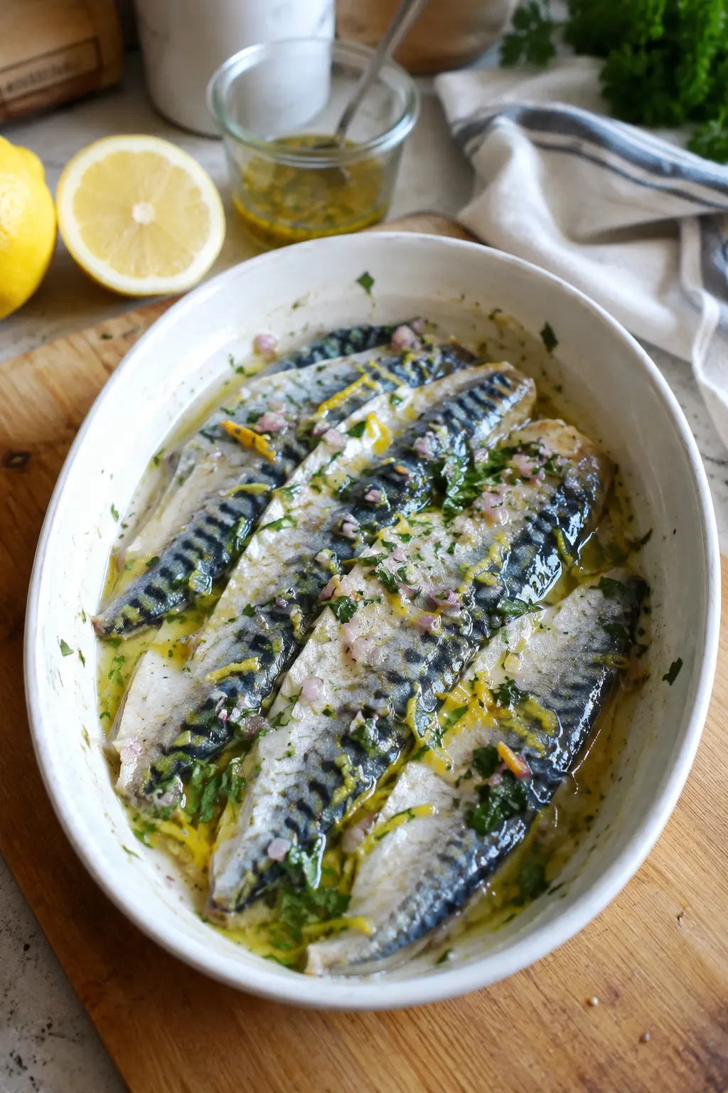 Filets de maquereaux marinés au citron - Facile fait maison