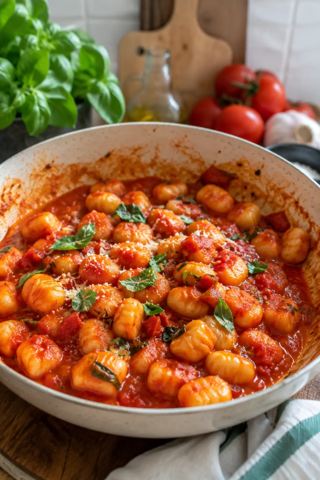 Gnocchi à la sauce tomate et basilic - Facile fait maison