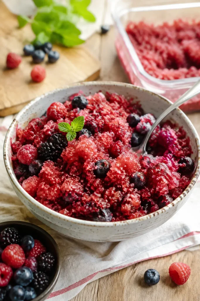 Granité aux fruits rouges - Facile fait maison