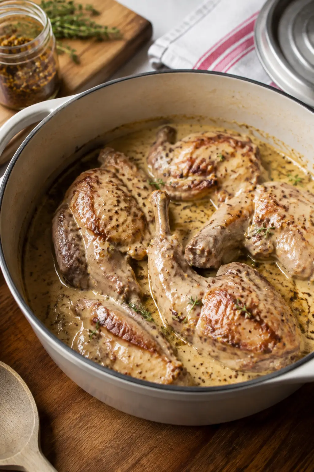 Lapin à la moutarde à l'ancienne - Facile fait maison