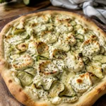 Pizza blanche courgettes et chèvre - Facile fait maison