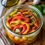 Poivrons marinés à l'huile d'olive - Facile fait maison