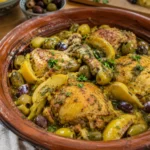 Poulet aux citrons confits et olives - Facile fait maison