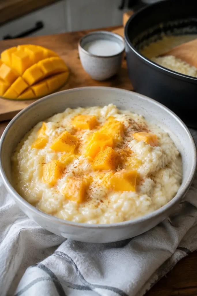 Riz au lait coco-mangue - Facile fait maison