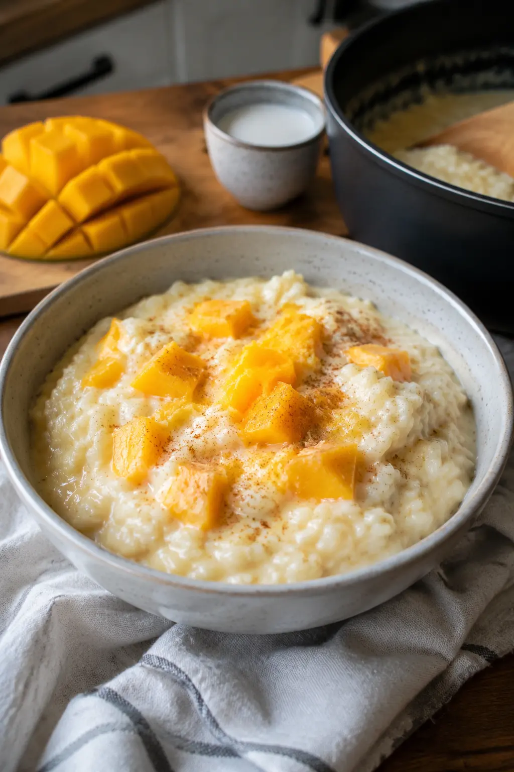 Riz au lait coco-mangue - Facile fait maison