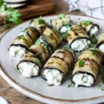 Rouleaux d'aubergines au fromage frais - Facile fait maison