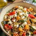 Salade de blé aux légumes grillés et feta - Facile fait maison