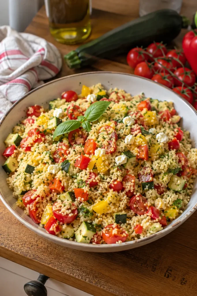 Salade de semoule aux légumes d'été - Facile fait maison
