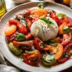 Salade de tomates burrata basilic - Facile fait maison