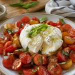 Salade de tomates cerises et burrata - Facile fait maison