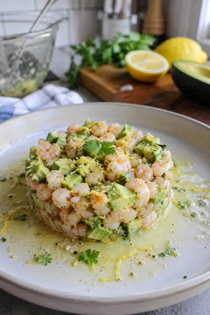 Tartare de crevettes avocat citron - Facile fait maison