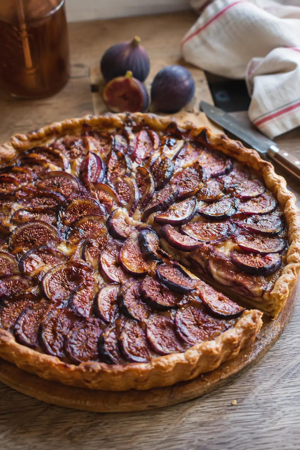 Tarte aux figues fraîches et miel - Facile fait maison