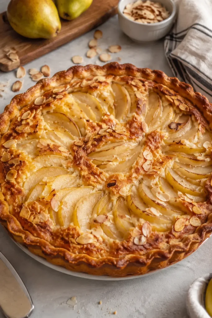 Tarte bourdaloue aux poires et amandes - Facile fait maison