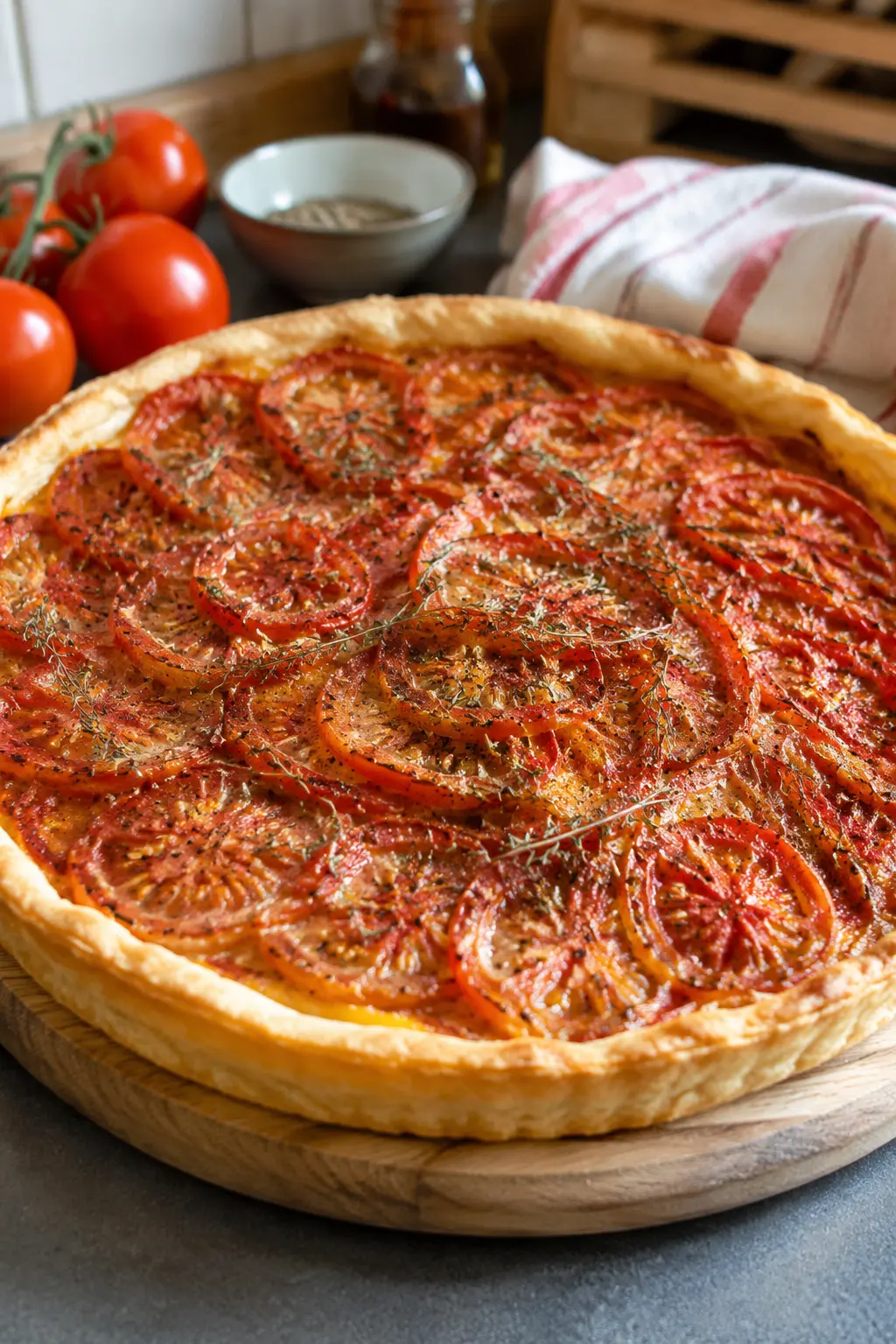 Tarte à la tomate et moutarde à l'ancienne - Facile fait maison