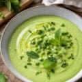 Velouté froid de petits pois à la menthe - Facile fait maison