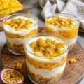 Verrines mangue passion mascarpone - Facile fait maison