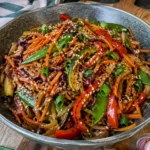 Wok froid de légumes croquants sauce soja - Facile fait maison