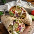Wrap falafel et légumes croquants - Facile fait maison