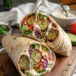 Wrap falafel et légumes croquants - Facile fait maison