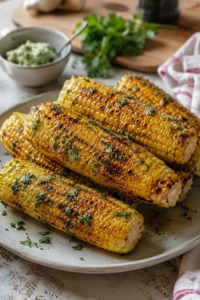 Épis de maïs grillés au beurre d'herbes - Facile fait maison
