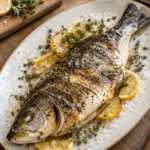 Bar entier grillé au gros sel et citron - Facile fait maison