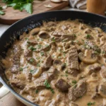 Boeuf Strogonoff à la russe et champignons - Facile fait maison