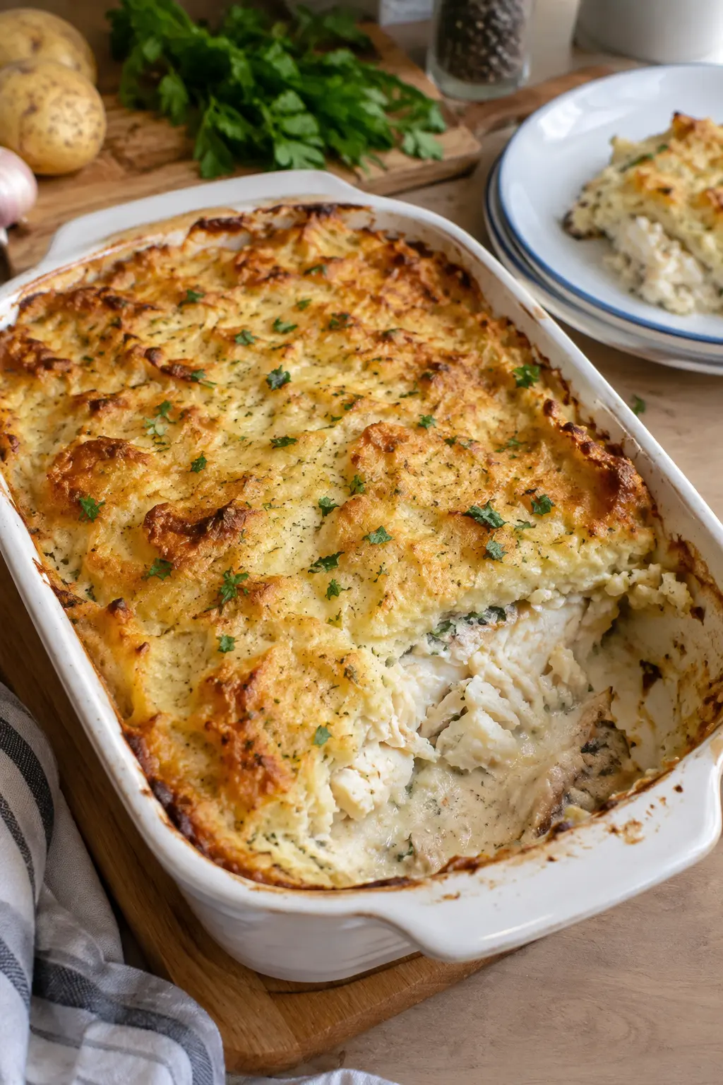 Brandade de morue parmentière au four - Facile fait maison