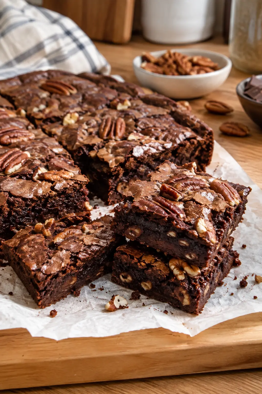 Brownie fondant aux noix de pécan - Facile fait maison