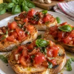 Bruschetta à la tomate et basilic frais - Facile fait maison