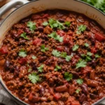 Chili con carne traditionnel au bœuf - Facile fait maison