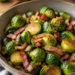 Choux de Bruxelles sautés aux lardons - Facile fait maison