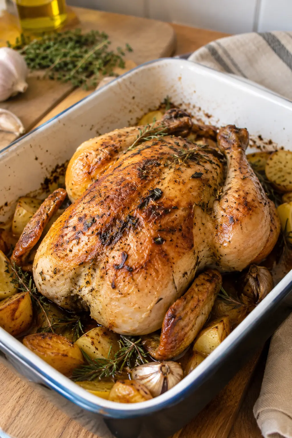 Coquelet au four aux herbes de Provence - Facile fait maison