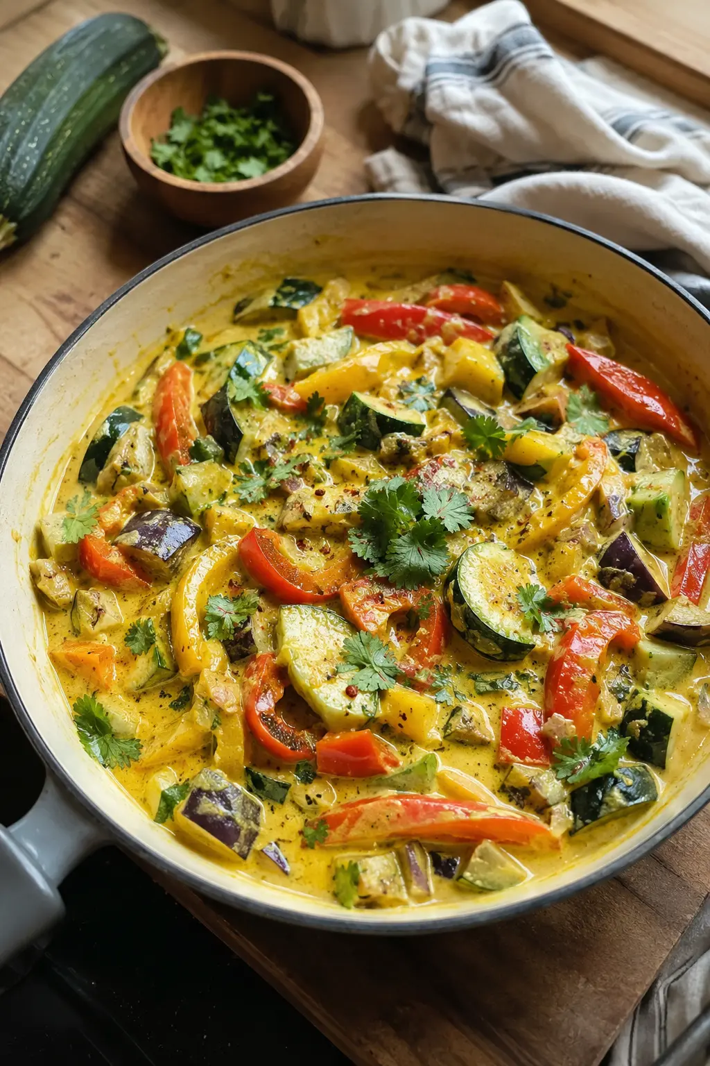 Curry de légumes d'été au lait de coco - Facile fait maison