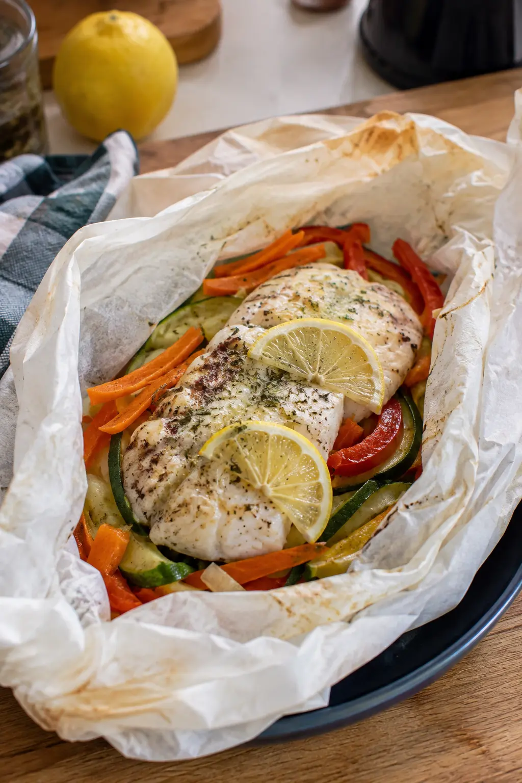 Filet de cabillaud en papillote - Facile fait maison